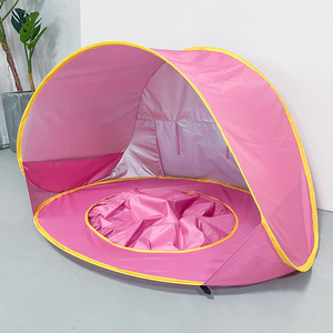Sun Shelter Pink <b>Pop</b> <b>Up</b> <b>Tent</b> For Kids Outdoor Beach <b>Play</b> Portable Quick Open Nylon Single Layer 1000-1500 Mm Waterproof - Product Image 1