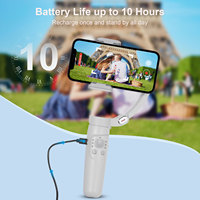 Stabilisateur de cardan pliable portable LP pour prise de vue intelligente, perche à selfie, stabilisateur de cardan 3 axes pour iPhone 15 14 13