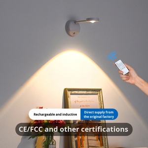 Nouvelle conception de lampe murale LED intelligente à détecteur de mouvement, rechargeable, sans fil, avec télécommande, corps en ABS - Product Image 3