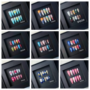 <span class=keywords><strong>Ongles</strong></span> en acrylique de luxe personnalisables, forme amande 3D, 10 pièces, 100% faits à la main, <span class=keywords><strong>faux</strong></span> <span class=keywords><strong>ongles</strong></span> de haute qualité - Product Image 5