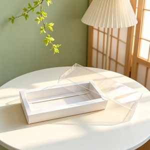 Cajas de Embalaje Rectangulares Largas de Papel para Alimentos IMEE, con Tapa Transparente, para Macarons Caseros - Product Image 3