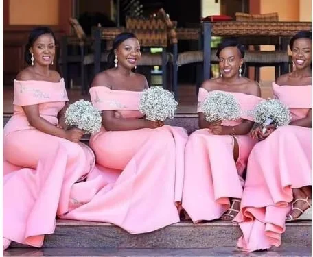 pink bridesmaid dresses south africa 2018 South African Arabic Bridesmaid Dress Jewel Neck Country Garden Formal Wedding Party Guest Maid Of Honor Gown Plus Size Custom Made From Kazte, $91.66