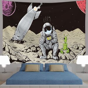 Astronaute <span class=keywords><strong>Tapisserie</strong></span> L'espace Hippies Mur Tapis <span class=keywords><strong>Tapisserie</strong></span> Psychédélique Polyester Lune Tapisseries Mur <span class=keywords><strong>Tissu</strong></span> Grande Chambre Mur <span class=keywords><strong>Tissu</strong></span> - Product Image 4