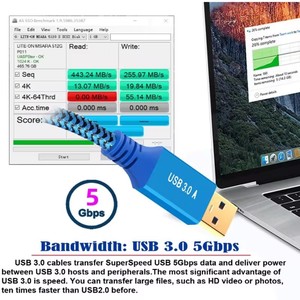 Cable de Disco Duro de Alta Velocidad y Resistencia, USB 3.0 A a Micro B, Compatible con Seagate, WD, Toshiba, <span class=keywords><strong>Westgate</strong></span>, Samsung Galaxy S5 - Product Image 4