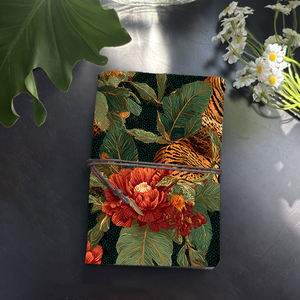 Cuaderno A6 hecho a mano Cierre de corbata vintage 80 hojas Papel extraíble Notas de reunión ideales Regalo para nuevos gerentes con Tiger <span class=keywords><strong>Leop</strong></span> - Product Image 1