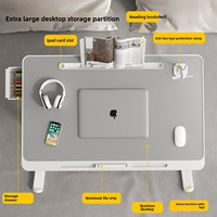 Table de lit pliable en bois, bureau d'étudiant pour écrire et étudier, support pour ordinateur portable pour dortoir et fenêtre en baie