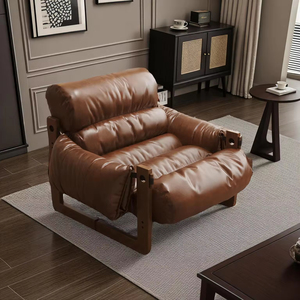Dream House <strong>New</strong> Sale Luxury Sofa Solid Wood Leather Nordic Leisure Chair Modern Home Sofa Set Living Room <strong>Furniture</strong> - Product Image 1