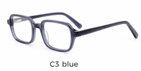 Nouvelle Arrivée Lunettes Carrées Tendance pour Femmes Monture Confortable en Acétate Verres PC Haute Résistance Étui à Lunettes pour le Bureau Quotidien