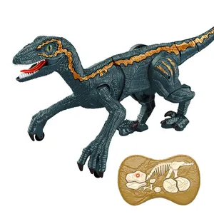 Vente chaude télécommande marche rc dinosaure robot jouets avec son réaliste et lumières dinosaure jouets