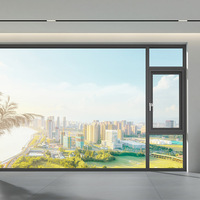Ventanas de Aluminio Personalizables Modernas con Aislamiento de Vidrio Templado Transparente para Casa