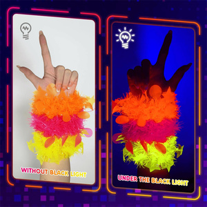 Collana, Braccialetto e Occhiali Fluorescenti che si Illuminano al Buio, Accessori per Photo Booth, Compleanni, Serate a Tema e Carnevale - Product Image 6