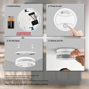 Détecteur <span class=keywords><strong>de</strong></span> <span class=keywords><strong>fumée</strong></span> intelligent WiFi Tuya, alarme incendie sans fil, capteur photoélectrique, sirène 85 dB, EN14604 CE, Alexa, <span class=keywords><strong>Google</strong></span> Home - Product Image 2