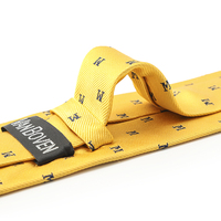 Marque distributeur Cravates en soie personnalisées faites à la main Logo d'entreprise Cravates Nom personnel Cravate Alphabet M Sergé texturé Luxe pour homme