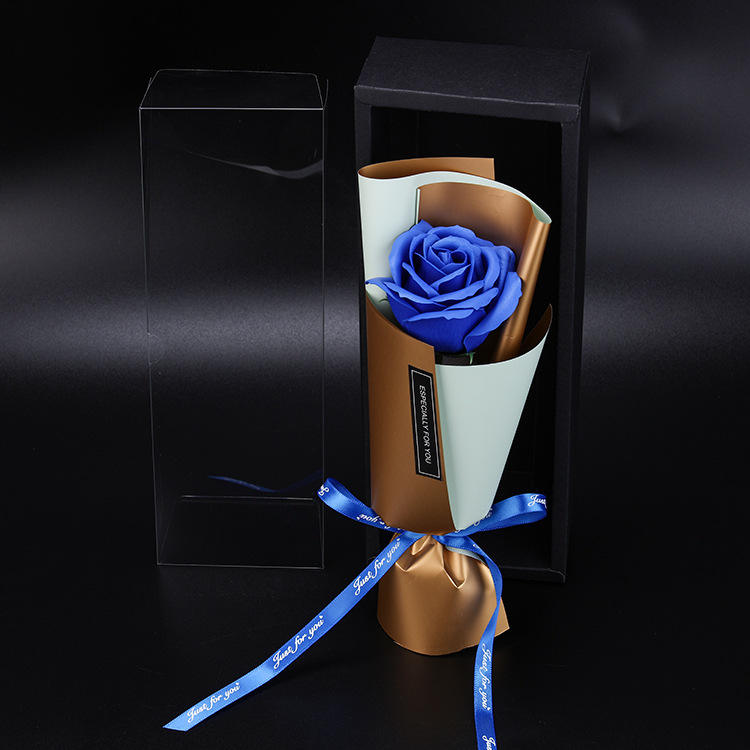 Nouveau coffret cadeau en PVC + grande orchidée simple à cinq couches