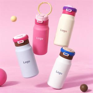 Stainless Steel Vacuum Insulated Bottle 600ml Minimalist Design Dual <b>Straw</b> Tumbler for Travel <b>with</b> Lid - Product Image 1