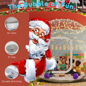 10 أقدام ، وزينة عيد الميلاد من كلوريد البولي فينيل ، فقاعة عملاقة قابلة للنفخ شفافة - Product Image 5