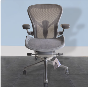 Moderno para Aeron Cadeira Escritório Ajustável Ala Ergonômica Back <span class=keywords><strong>Mesh</strong></span> Assento Preto <span class=keywords><strong>Metal</strong></span> Base Aço Pernas Mail-Packed Confortável - Product Image 5
