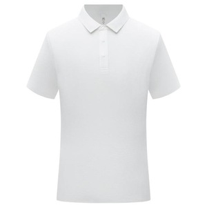 เสื้อโปโลผ้าฝ้ายสำหรับทุกเพศ สีดำ สีขาว สีน้ำเงินกรมท่า ฤดูร้อน ระบายอากาศได้ดี ชุดทำงาน แขนสั้น ปกคอพับ ชุดยูนิฟอร์ม - Product Image 2