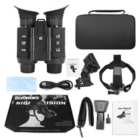 Lunettes de vision nocturne montées sur casque Zoom numérique 8X chasse infrarouge numérique mains libres caméra de vision nocturne rabattable Rechargeable