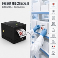   Imprimante thermique de bureau 3 pouces, double couleur rouge et noir, 203 dpi, sans fil, pour créer des étiquettes de prix pour la vente au détail