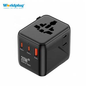Worldplug เอาท์พุท20W 2AC สากลในหนึ่งในที่ชาร์จทั่วโลกอะแดปเตอร์สำหรับการเดินทางพร้อม USB C แบบคู่ - Product Image 1