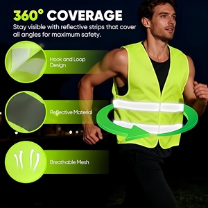 Chalecos de Seguridad Personalizados al por Mayor para Personal de Empresas de Logística, Color Amarillo de Alta Visibilidad con Cintas Reflectantes Plateadas, ANSI - Product Image 6