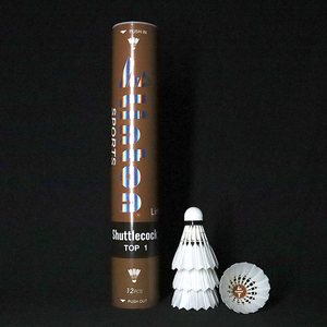 Plume de canard de qualité supérieure Linton modèle LT-T blanche pour raquette de badminton <span class=keywords><strong>Master</strong></span> Straighten, tête en liège à 3 couches - Product Image 3