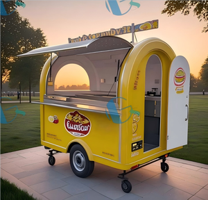 Remolque personalizado <span class=keywords><strong>Bistro</strong></span> Coffee Cart Concesión económica Snack Vend Trailer para bodega para servir café y aperitivos - Product Image 3