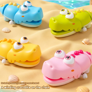 Jouet Crocodile de Dessin Animé à Mâchoires Mobiles et Queue Oscillante, Jouet à Remonter pour Bébé, Idéal pour l'Apprentissage de <span class=keywords><strong>la</strong></span> Marche à Quatre Pattes et le Relevement de <span class=keywords><strong>la</strong></span> Tête - Product Image 4