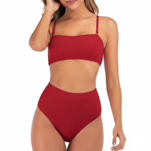 Bikini de cintura alta para mujer, trajes de baño, ropa de playa de alta calidad, conjuntos de Bikini, conjuntos de playa, logotipo personalizado - Product Image 1