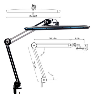 Đèn LED làm việc chuyên nghiệp 9503LED 117 bóng 24W có thể điều chỉnh độ sáng, đèn bàn làm việc, đèn nối mi, đèn làm đẹp - Product Image 3