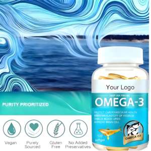 Капсулы рыбьего жира 1000 мг, пищевой класс, халяль, для взрослых, натуральная добавка, Омега-3,6,9, EPA, <span class=keywords><strong>DHA</strong></span>, срок хранения 24 месяца, 60 капсул - Product Image 4