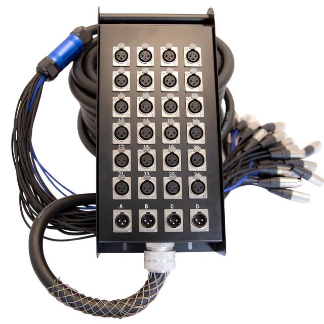 Professional Multi-Channel Stage Snake Cable Box 20m/30m/50m Length With XLR 16/20/28/32 Channels Stage Box Xlr Audio