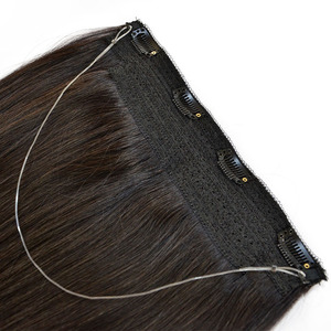Extensions de cheveux naturels Lanmuse Fish Line Single Halo Flipe en trame fine, qualité russe, pour salons, prêtes à la décoloration - Product Image 2