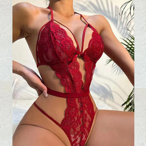 Private Label Damen Sexy Spitzen-Bodysuit mit Transparenten Ausschnitten für Clubwear - Product Image 1