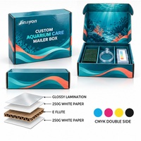 Boîte d'expédition personnalisée en carton ondulé brillant pour l'entretien des aquariums, avec insert, pour l'emballage e-commerce