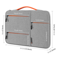 Étui pour ordinateur portable personnalisé de 13 à 15 pouces, sacoche, sac à main élégant, sac à bandoulière portable, sacoche à fermeture éclair avec poignée
