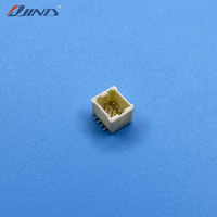 Conector SMT PCB de Doble Fila 1.0T-1-LT-2*4A, Paso de 1.0mm, 8 Pines, Terminal de Bronce Fosforoso, Montaje Superficial, Perno de Posicionamiento, 1A 50V