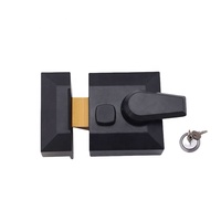Loquet de nuit pour porte d'entrée, accessoires de verrouillage 60mm/40mm, en laiton/alliage de zinc, finition nickel satiné/doré 3