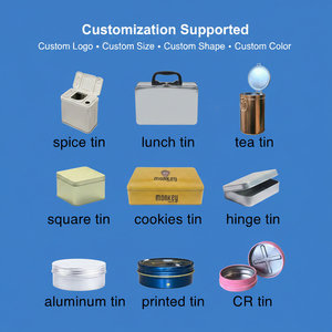 Fabricant de boîtes en fer blanc personnalisées avec logo imprimé, couvercle en dôme gaufré, recyclables, pour grands gâteaux, artisanat et bonbons - Product Image 3