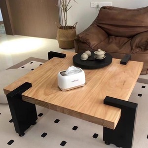 Mesa de centro sencilla de lujo moderna para apartamento pequeño, sala de estar, mesa de madera maciza de gama alta, mesa pequeña para el hogar - Product Image 1