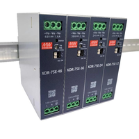 Convertisseurs AC-DC MEAN/WELL, alimentation industrielle à découpage 12V 5A, entrée 220V, transformateur sur rail DIN XDR-75E-12