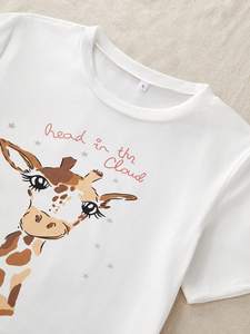 Nouvel ensemble <span class=keywords><strong>de</strong></span> pyjama trois pièces à motif <span class=keywords><strong>girafe</strong></span>, vêtements <span class=keywords><strong>de</strong></span> détente pour femmes, mignons et décontractés, pour le printemps, l'été et l'automne - Product Image 4