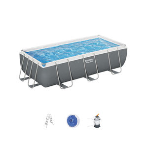 <span class=keywords><strong>Bestway</strong></span> 56442 Ensemble de <span class=keywords><strong>piscine</strong></span> <span class=keywords><strong>à</strong></span> cadre rectangulaire 4.04m x 2.01m x 1m <span class=keywords><strong>Piscine</strong></span> gonflable <span class=keywords><strong>avec</strong></span> <span class=keywords><strong>filtre</strong></span> <span class=keywords><strong>à</strong></span> <span class=keywords><strong>sable</strong></span> Pompe Échelle PVC Matériau métallique - Product Image 6