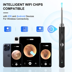 เครื่องตรวจหูแบบไร้สายพร้อมหัวเปลี่ยนได้แบบพกพา กล้องส่องหูแบบ Wifi สำหรับกำจัดขี้หู - Product Image 2