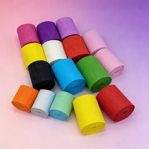 <b>Glossy</b> Metallic Crepe <b>Paper</b> Sheets Shiny Surface Eye Catching for Christmas Tree Ornaments and Halloween Party Decor - Product Image 1