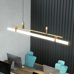 Luminaires suspendus modernes et minimalistes, lustres à ceinture en cuir, pour Table de cuisine, <span class=keywords><strong>salle</strong></span> à manger, lampe suspendue, bureau, café, or noir - Product Image 3