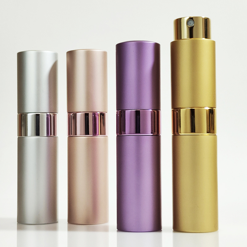 5ml 8ml 10ml 15ml Empty Fine Mist Private Label Refillable Aluminum Perfume Twist Bottle 20 ml