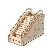Elektrischer Holz-Rolltreppe-Wissenschafts-Mini-Projekt-Bausatz: Förderband-Technologie-Aufzug DIY Handgemachtes Experimentiermaterial 335x60mm