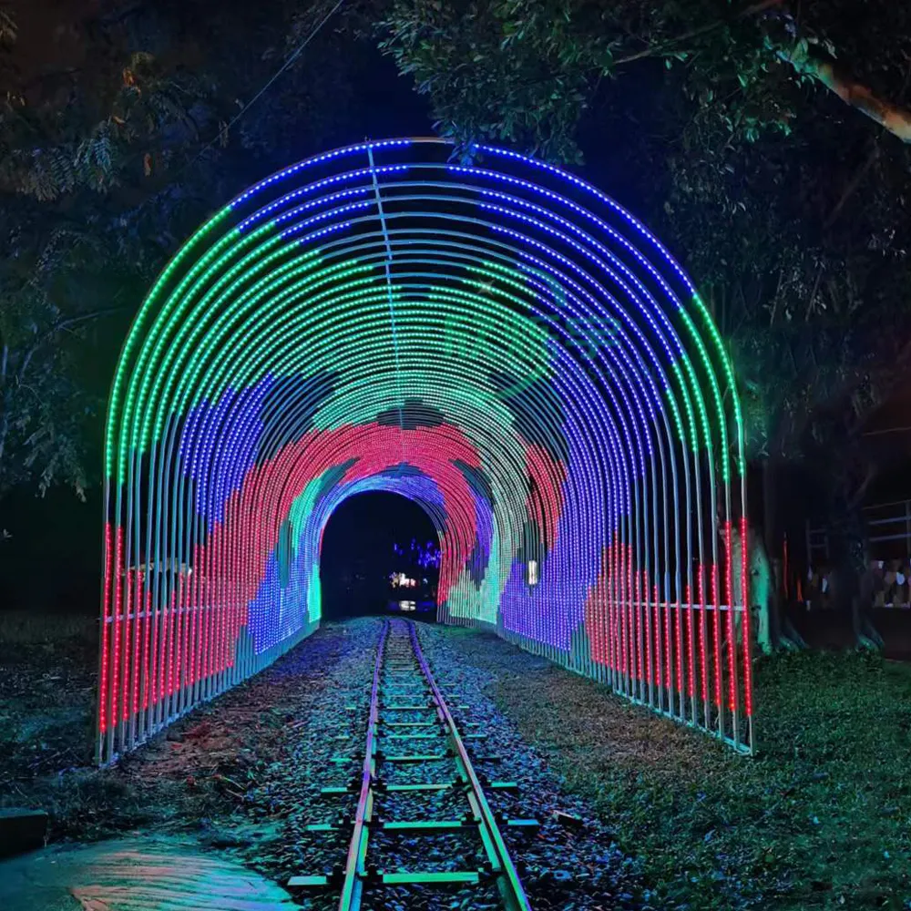 Hochwertige Outdoor-Dekoration Weihnachtszeit Tunnelbogen-Motiv-Licht